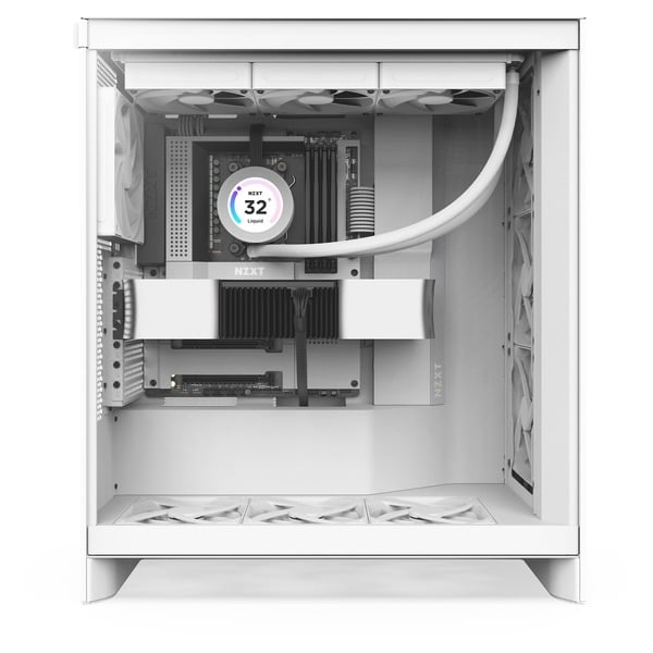 NZXT H7 Flow táp nélküli ablakos ház matt fehér (CM-H72FW-01)